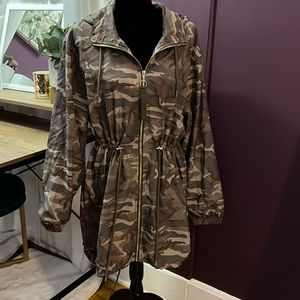 1 Sunset Lane Long Camo Coat